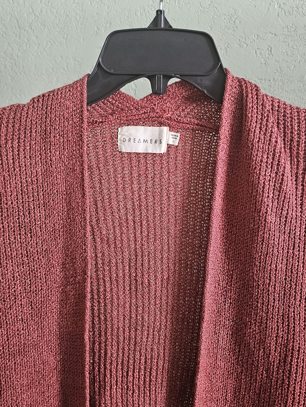 Dreamers Open-Front Knit Cardigan - Wine